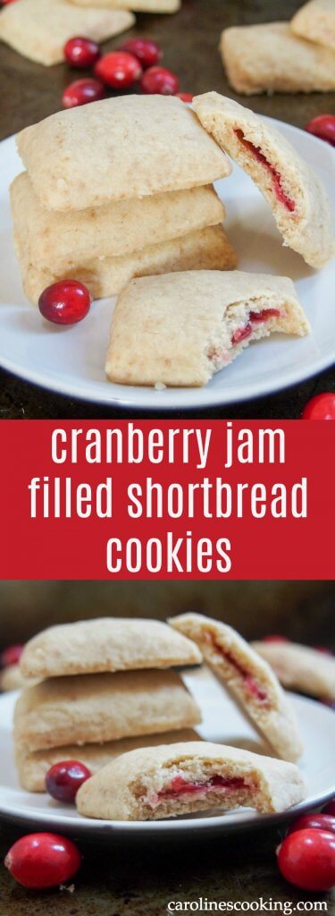 cranberry jam filled shortbread cookies