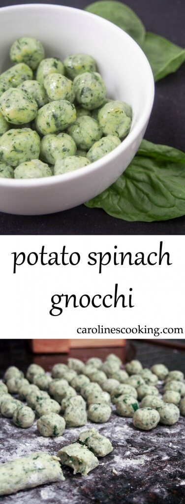These potato spinach gnocchi are deliciously comforting, light and tasty.  A great way to hide greens, you'll be too busy enjoying them to notice. 