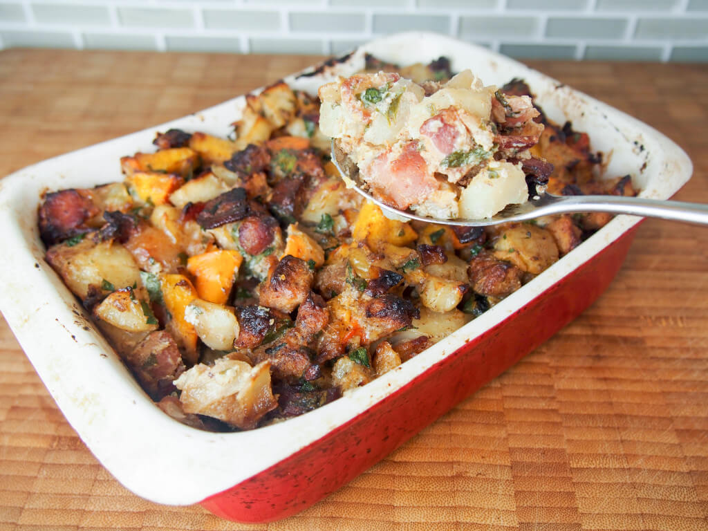 Jerusalem artichoke and persimmon stuffing