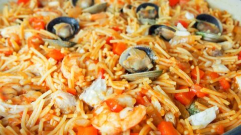 fideua (Catalan pasta paella)