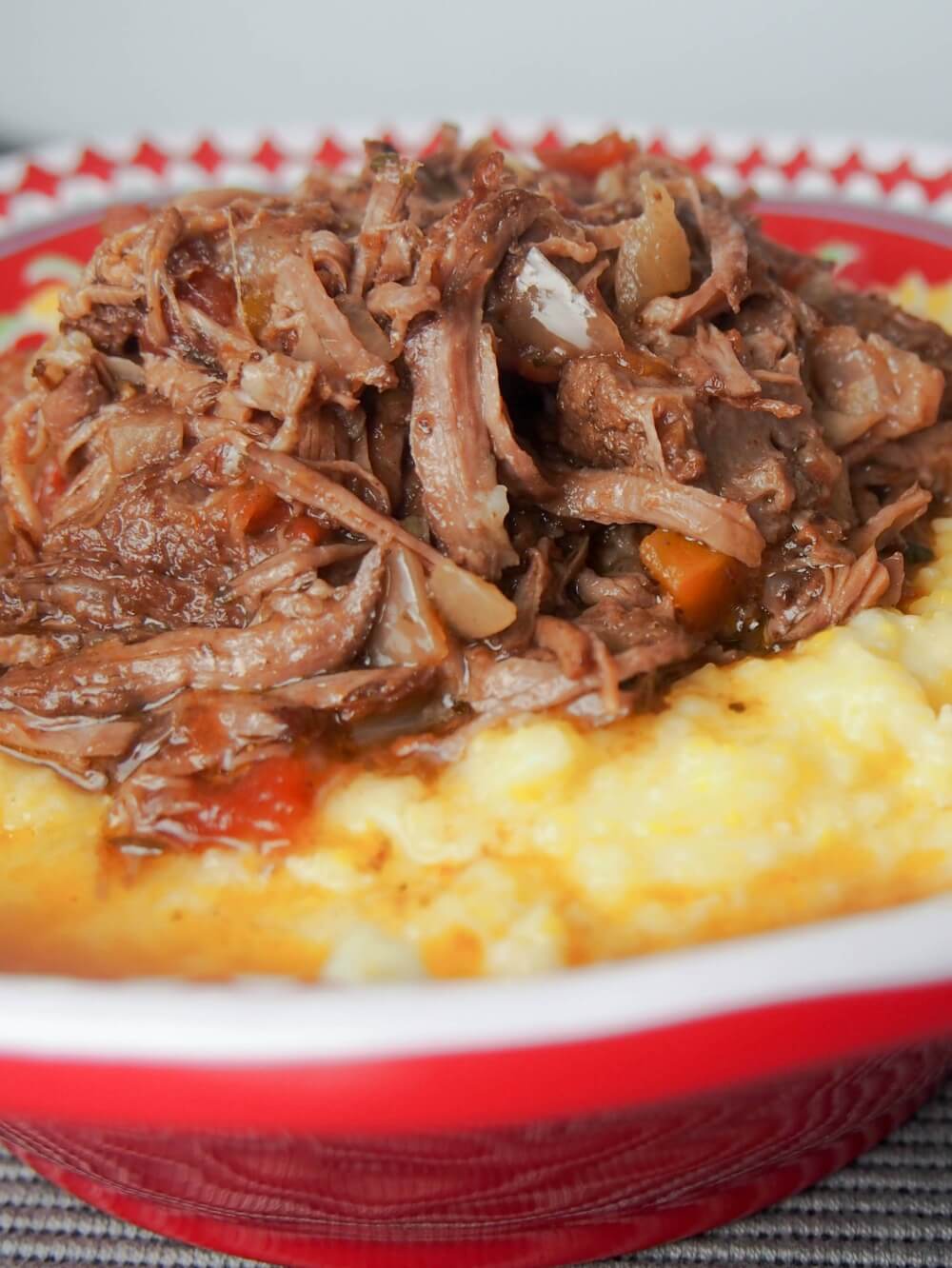 slow cooker short rib ragu with polenta
