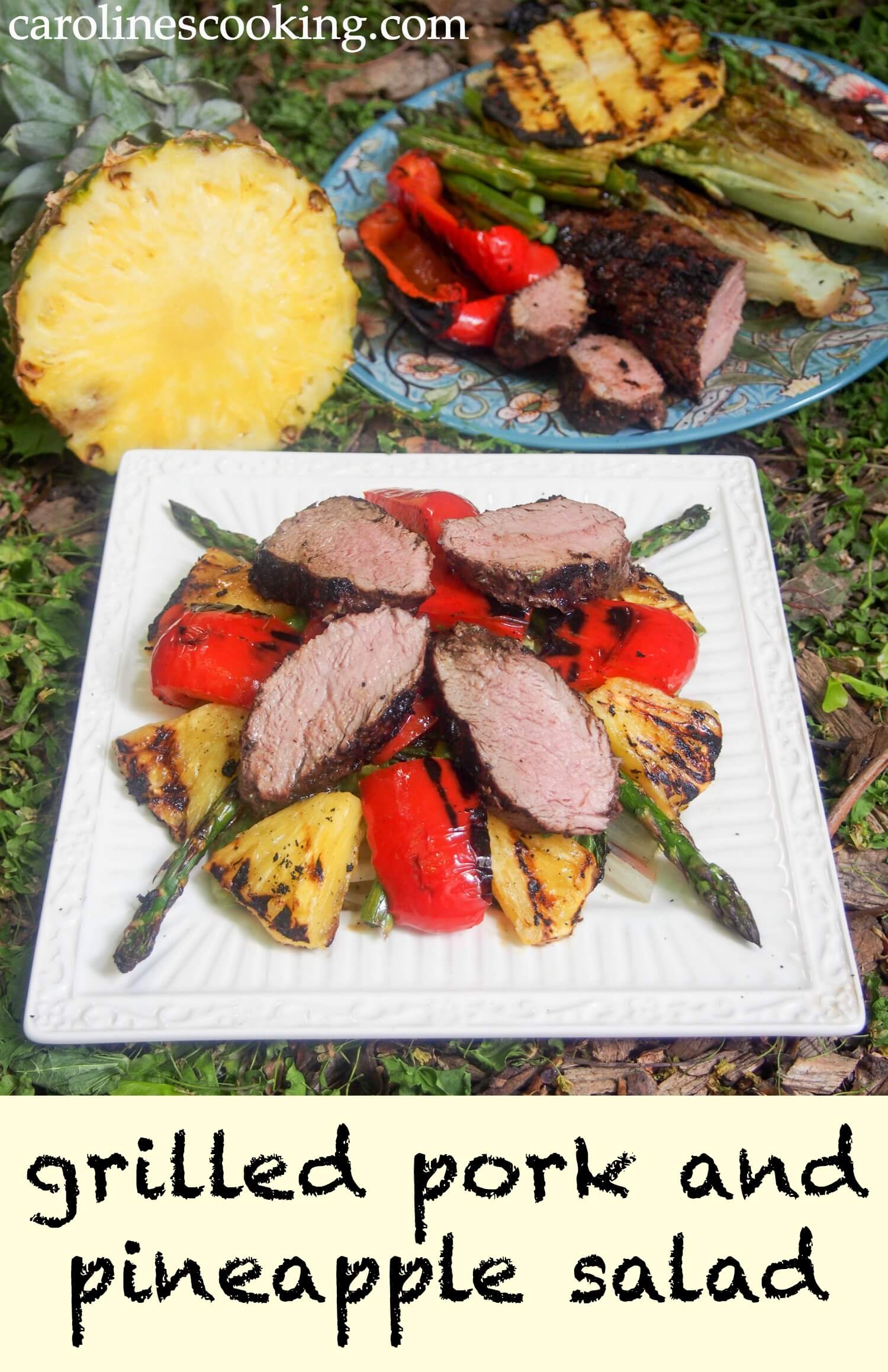 Grilled pork and pineapple salad