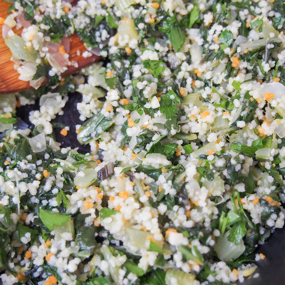 filling for chard couscous stuffed fish