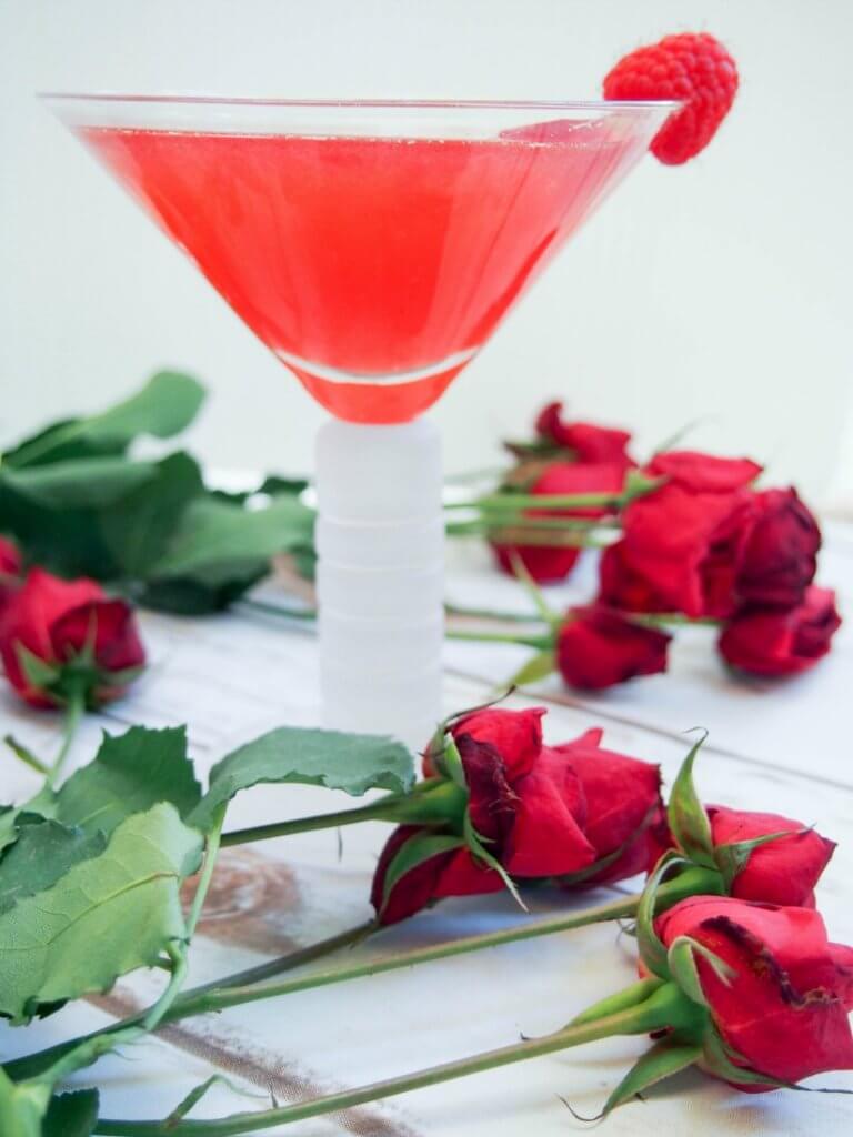 "The blushing rose" a vermouth cocktail Caroline's Cooking