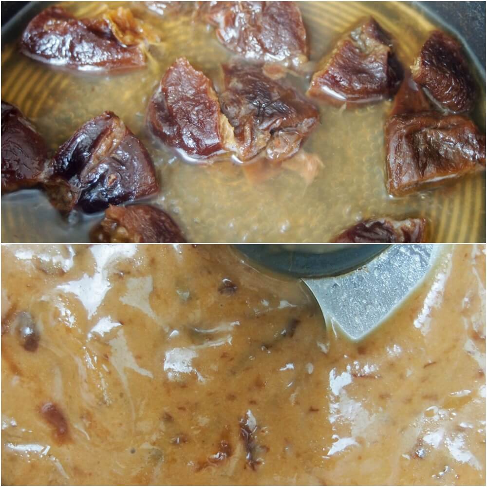 making vinaigrette for couscous salad with prune vinaigrette