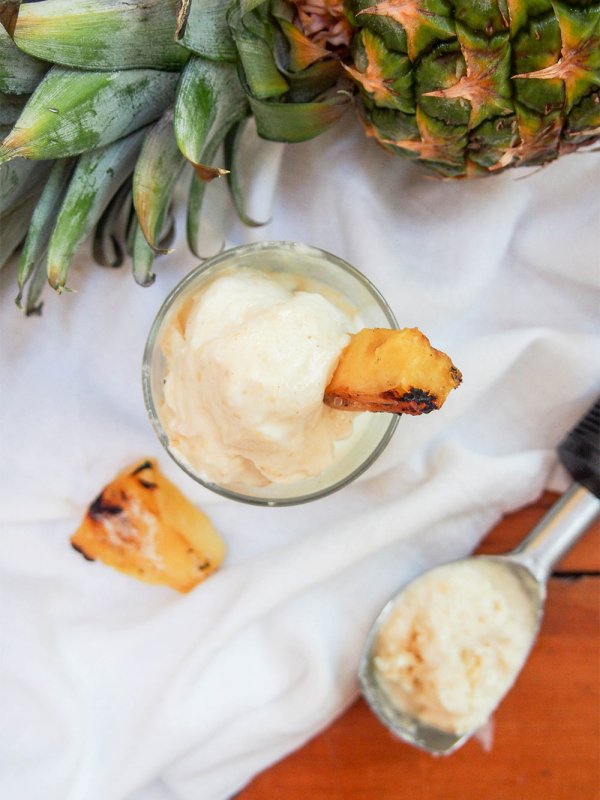 Grilled pineapple ice cream Caroline's Cooking