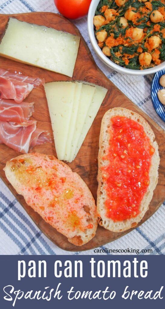 Pan con tomate (pa amb tomàquet, Spanish tomato bread) - Caroline's Cooking