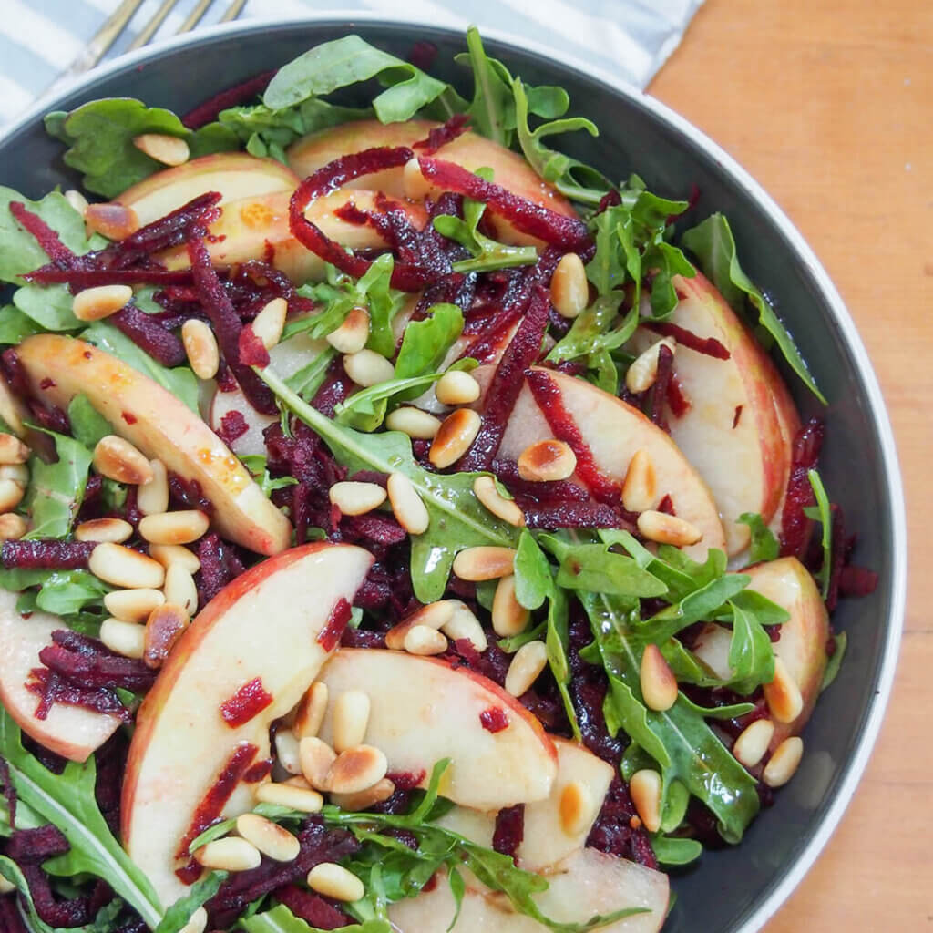 Beet apple salad with maple vinaigrette - Caroline's Cooking