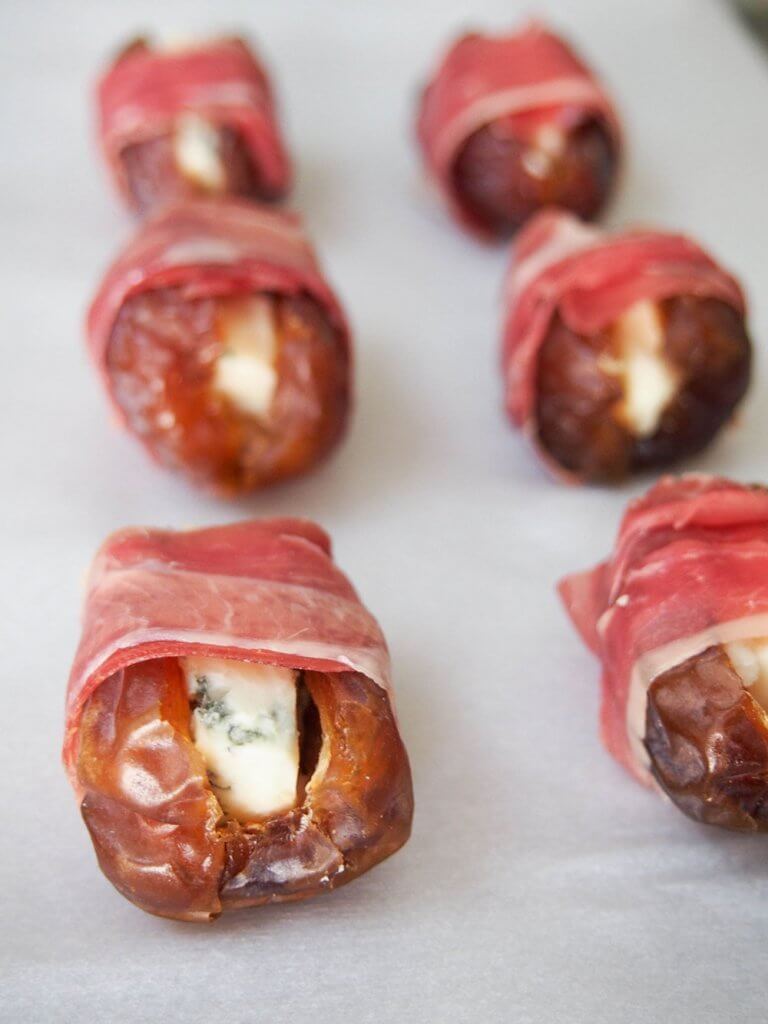 Prosciutto wrapped dates Caroline's Cooking