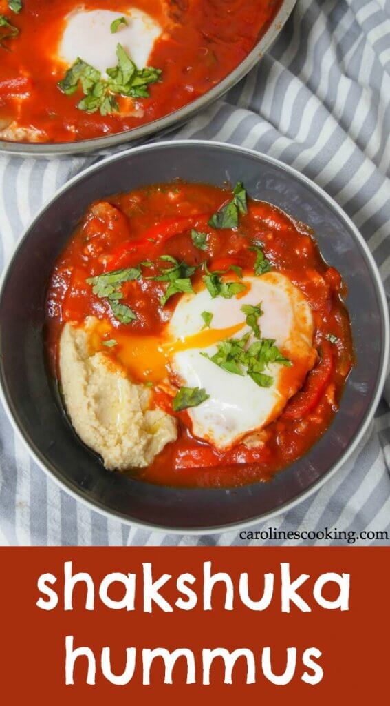 What happens when two already tasty Mediterranean favorites collide? You get one deliciously comforting dish! Shakshuka hummus is exactly as the name suggests - shakshuka over hummus. It's perfect for brunch, lunch or anytime. #shakshuka #brunch