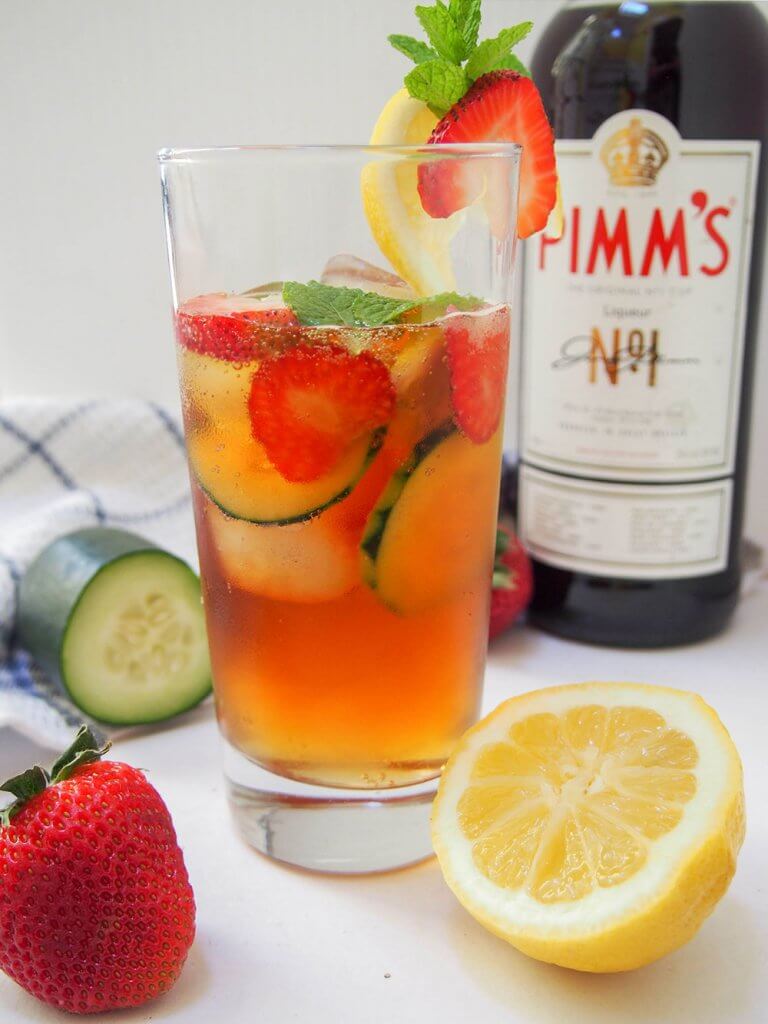 Pimm's cup cocktail Caroline's Cooking