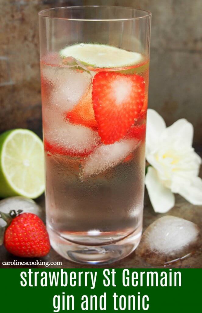 Strawberry St Germain gin and tonic
