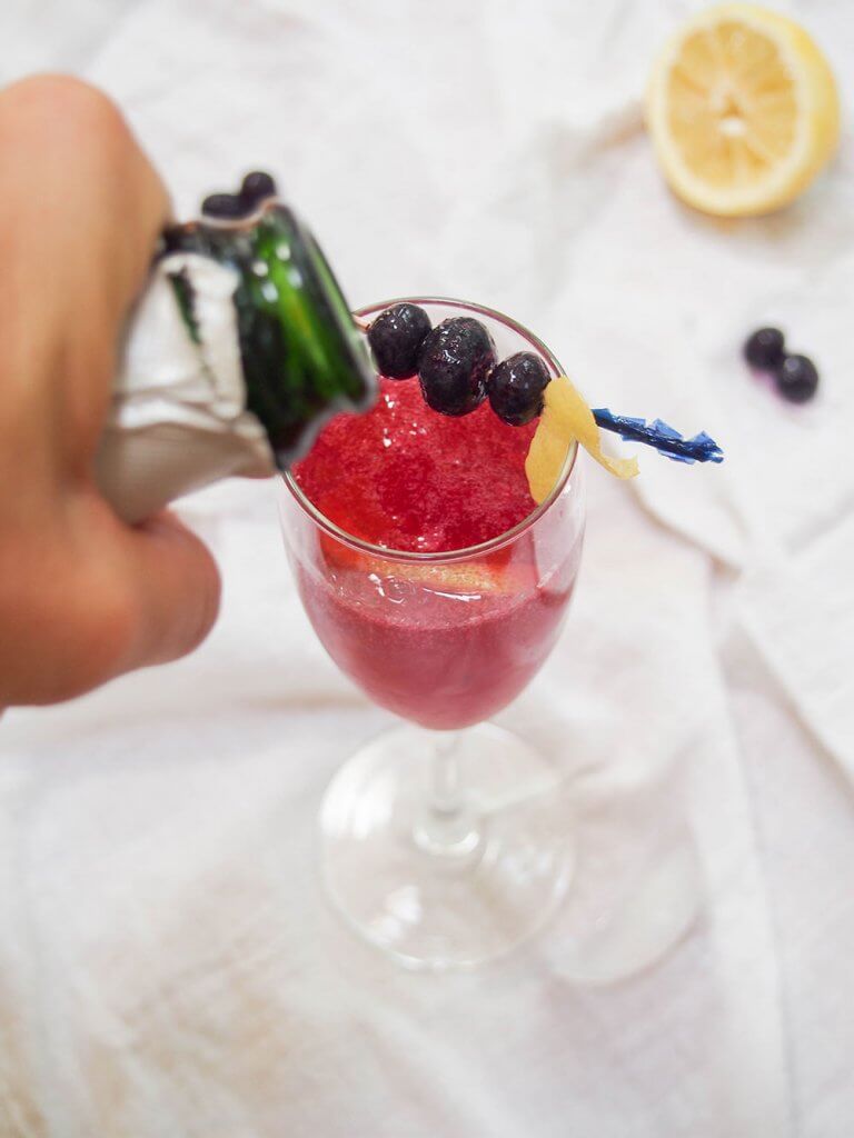 Blueberry French 75 Caroline's Cooking