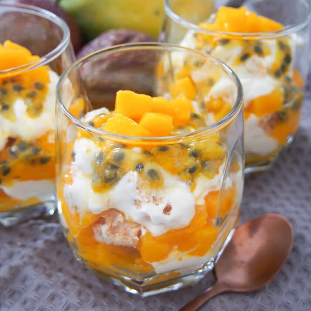 Mango passion fruit Eton mess Caroline's Cooking
