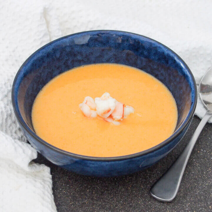 bowl of shrimp bisque