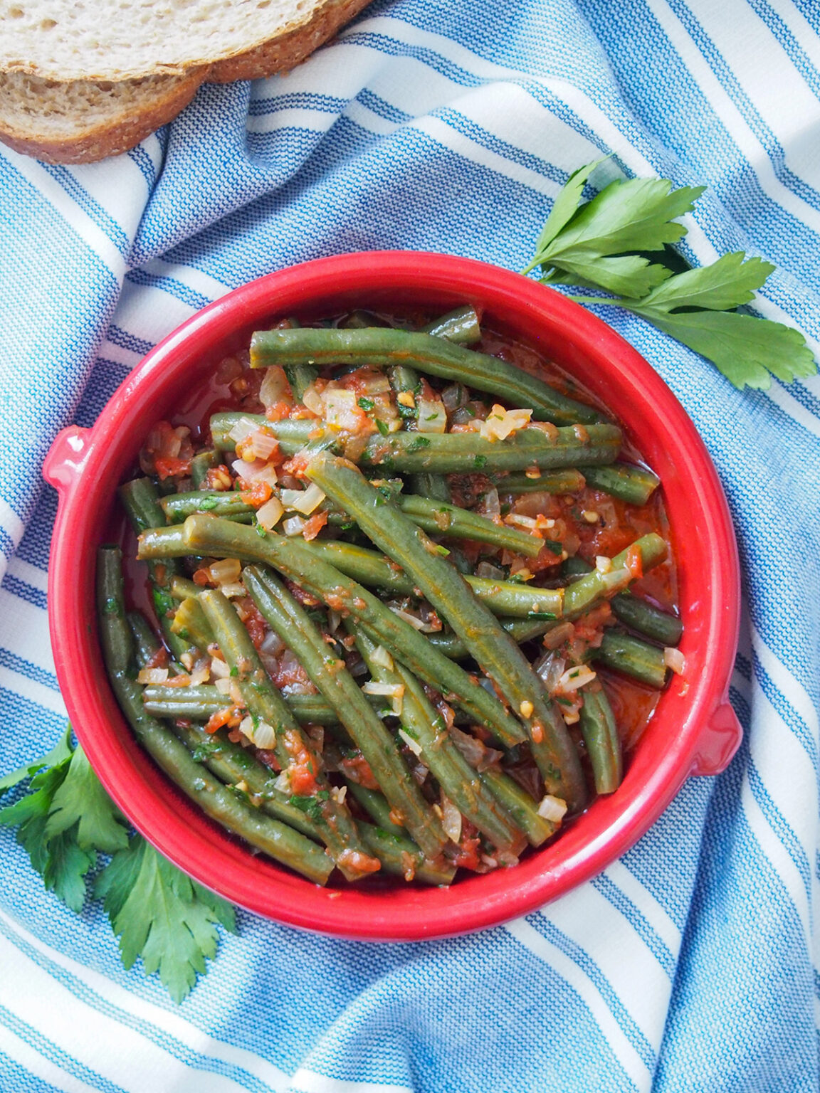 Greek green beans Fasolakia Caroline's Cooking