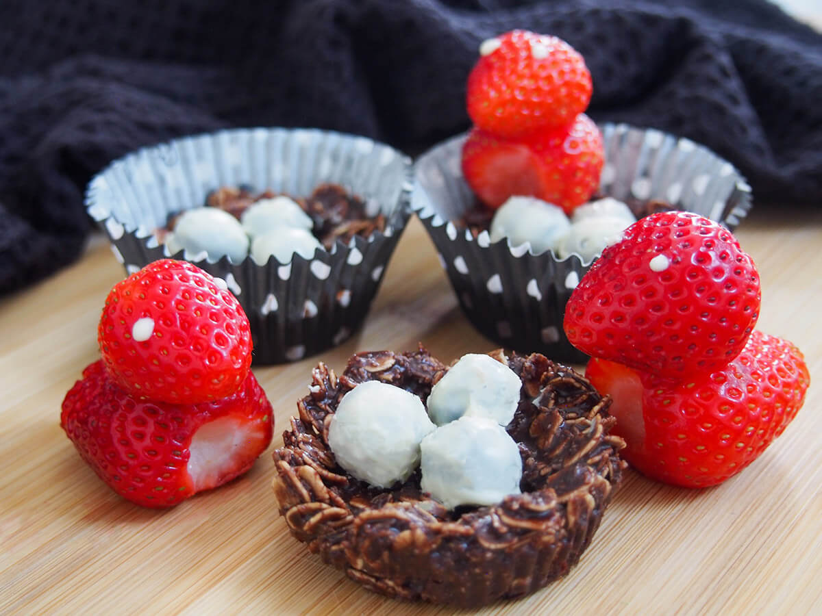 healthier Easter nests and strawberry chicks on board