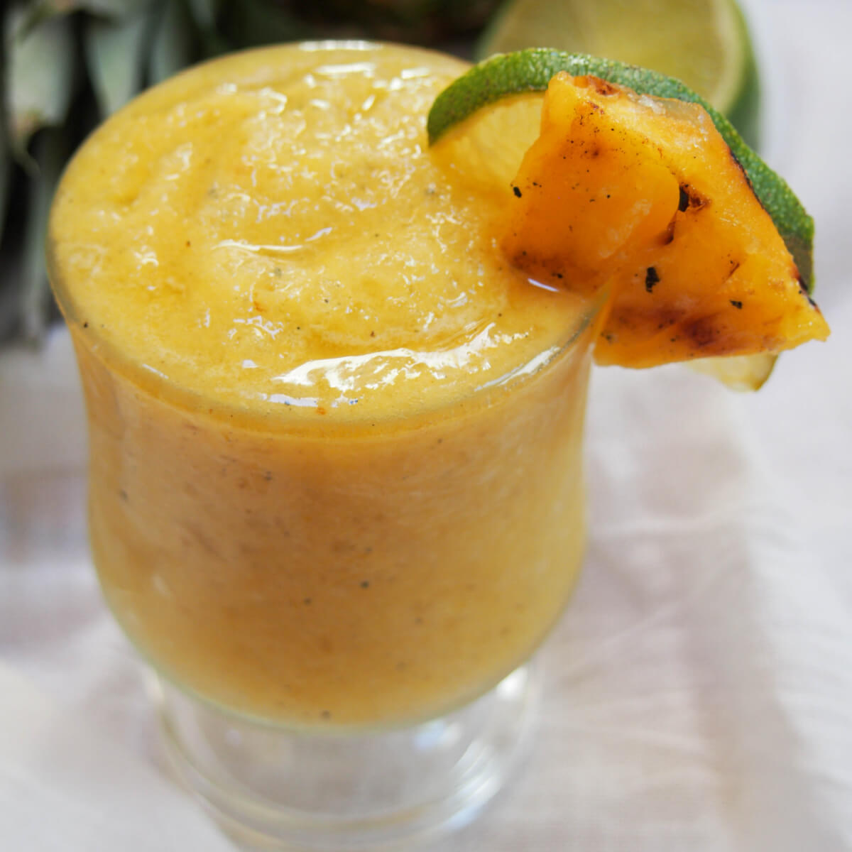 Frozen pineapple daiquiri Caroline's Cooking