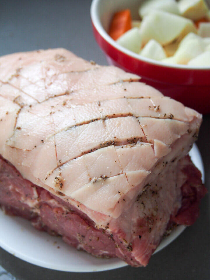 Schweinebraten German pork roast Caroline's Cooking