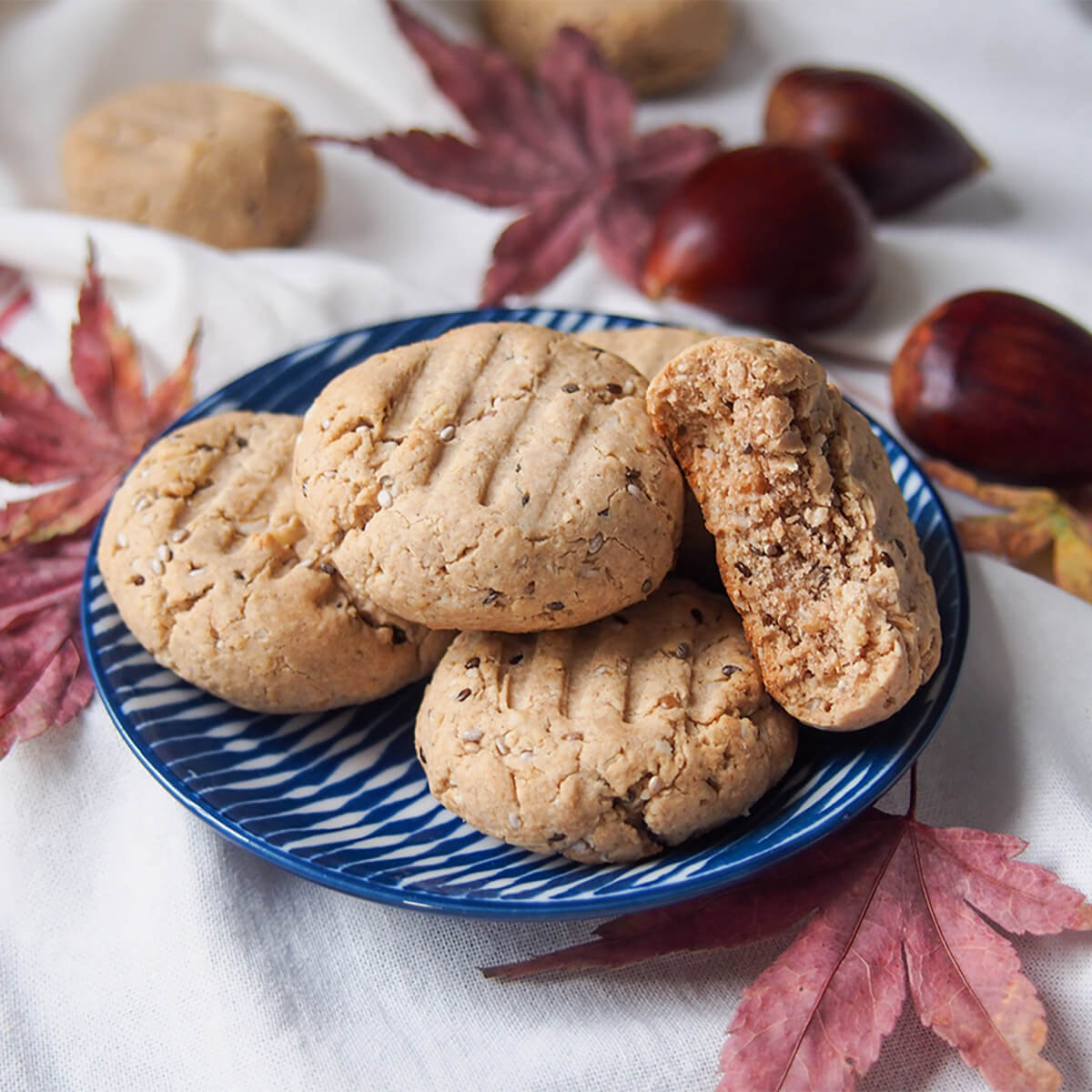 Glutenfree maple chestnut cookies Caroline's Cooking