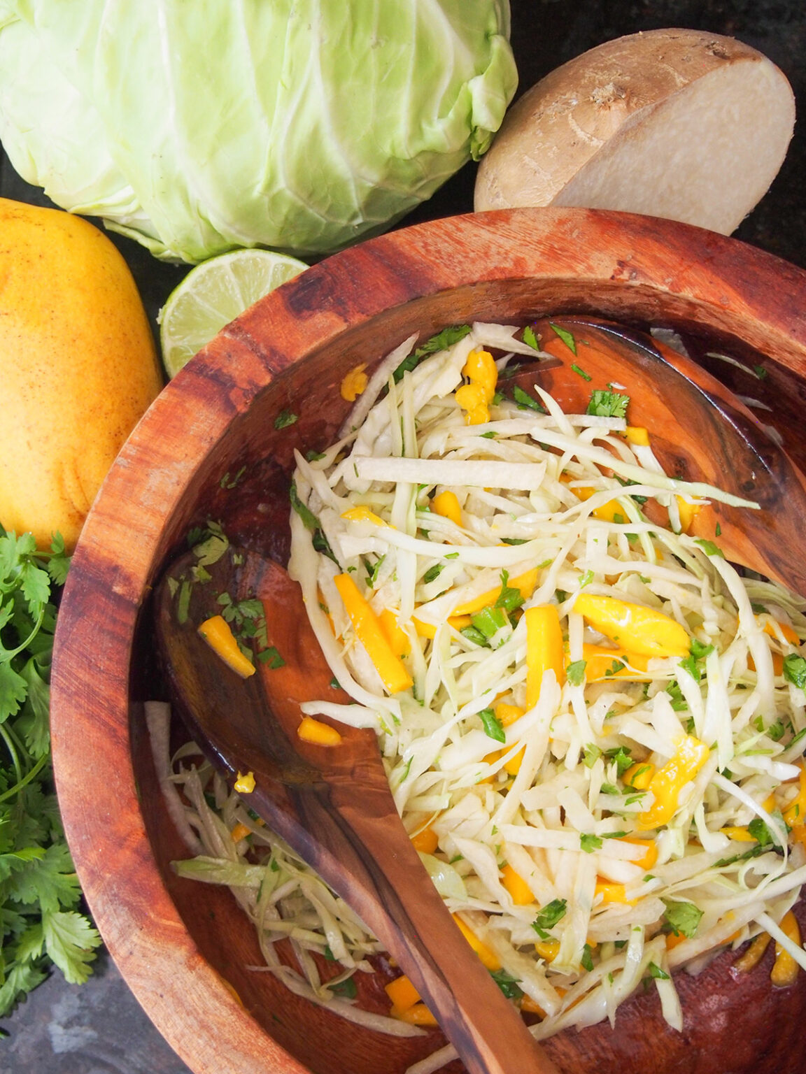 Mango jicama slaw Caroline's Cooking