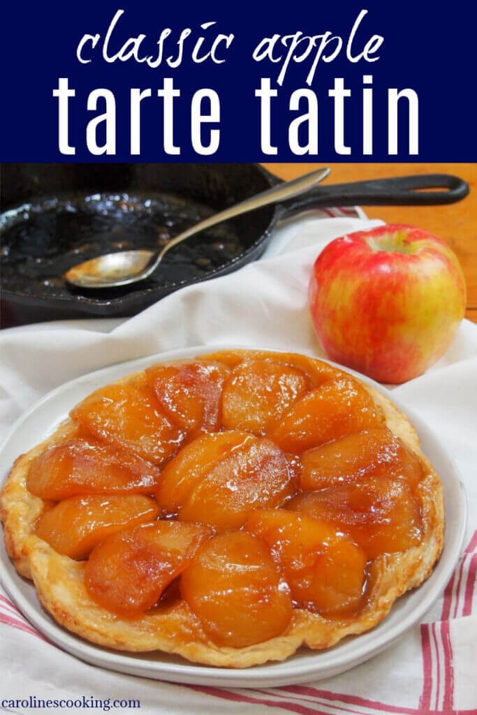 Apple tarte tatin is a classic French dessert that tastes wonderfully indulgent, despite only a few ingredients. It's essentially an upside down tart with luscious caramel-coated, tender apples and is oh so good.