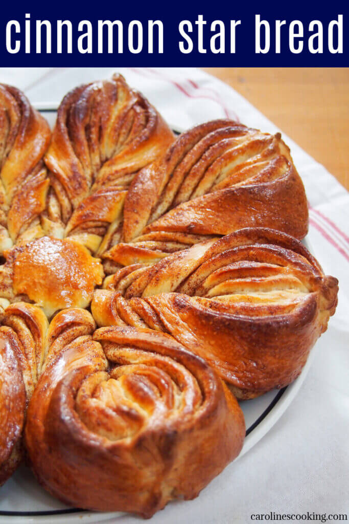This cinnamon star bread is an impressive-looking and delicious-tasting lightly sweet bread that's perfect alongside coffee or for a festive brunch. It's soft, flavorful and easier to make than it looks. So get ready to wow.