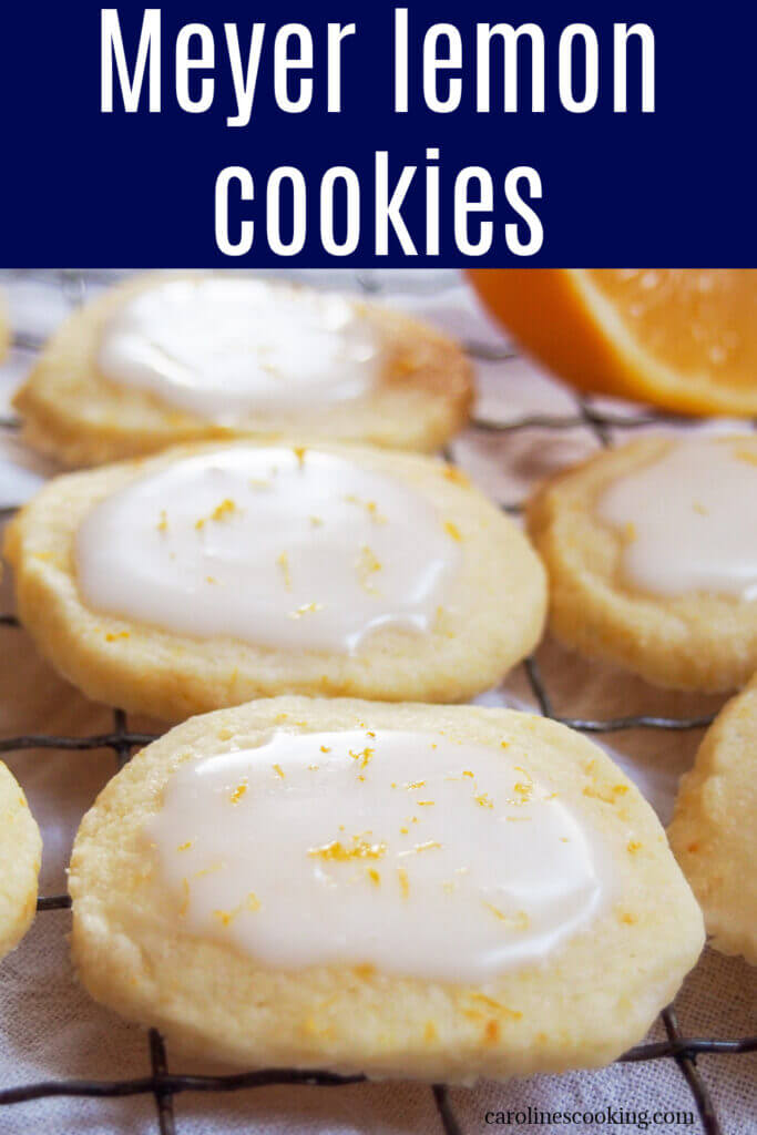 These Meyer lemon cookies are a wonderful balance of fresh citrus, sweetness and melting crumbliness. So good, they're a delicious addition to any cookie plate.