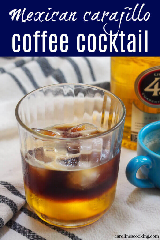 This Mexican carajillo is a super simple, yet complex-tasting coffee cocktail, using the the liqueur Licor 43. It's popular as an after-dinner digestif. You enjoy it chilled, over ice, making it the perfect cocktail alongside brunch on a warm day. Though it would be great any time. 