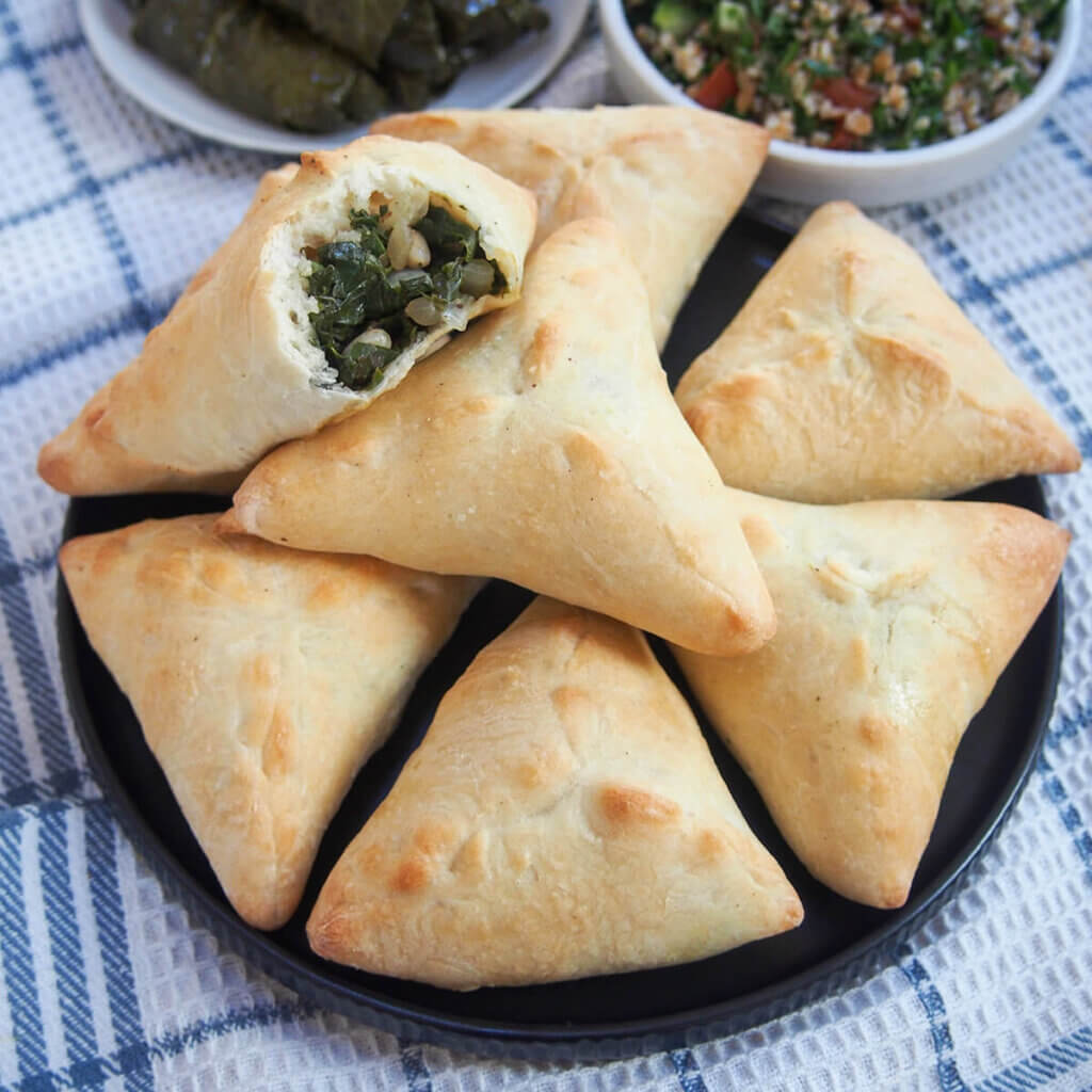 Spinach fatayer Caroline's Cooking