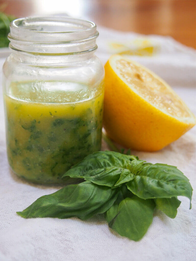 Lemon basil vinaigrette Caroline's Cooking