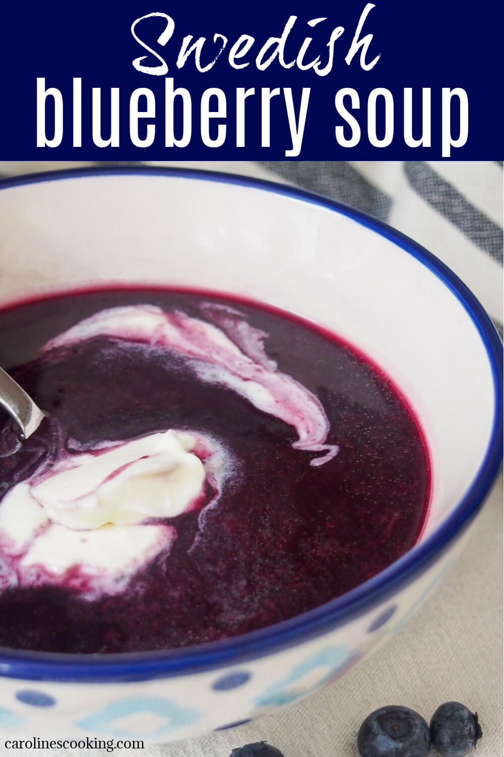Soup for dessert might sound unusual, but this Swedish blueberry soup is exactly that!  It's a wonderfully comforting dish that you can enjoy warm or chilled.  It's really easy to make, and a lovely (and relatively healthy) treat to enjoy any time of year.