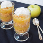 glass of æblekage Danish apple trifle