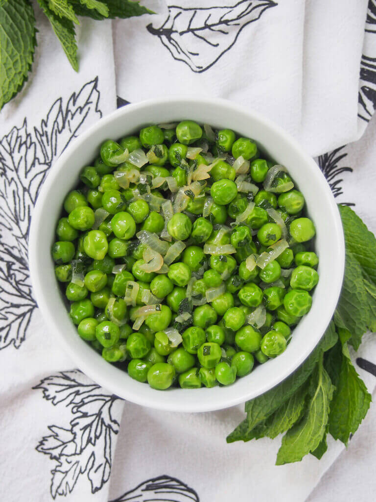 In Peah Mints Minted peas - Caroline's Cooking