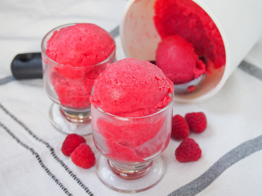 Unity Raspberry Sorbet Raspberry sorbet - Caroline's Cooking