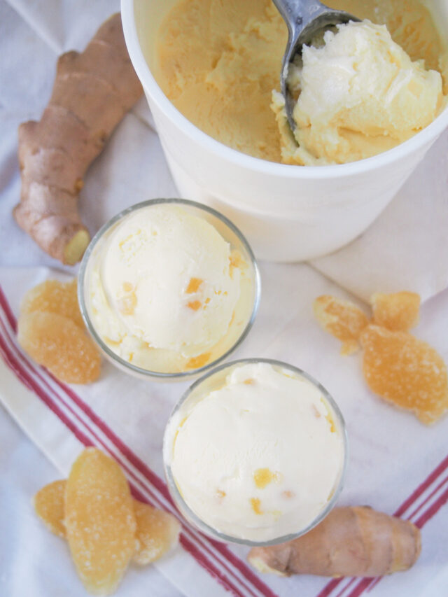 Ginger ice cream - Caroline's Cooking