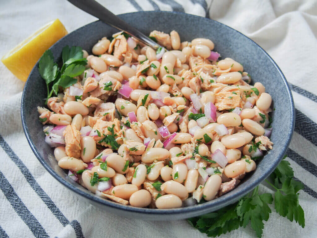 Tuscan white bean and tuna salad Caroline's Cooking