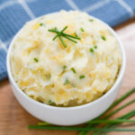 bowl of clapshot, potato rutabaga mash