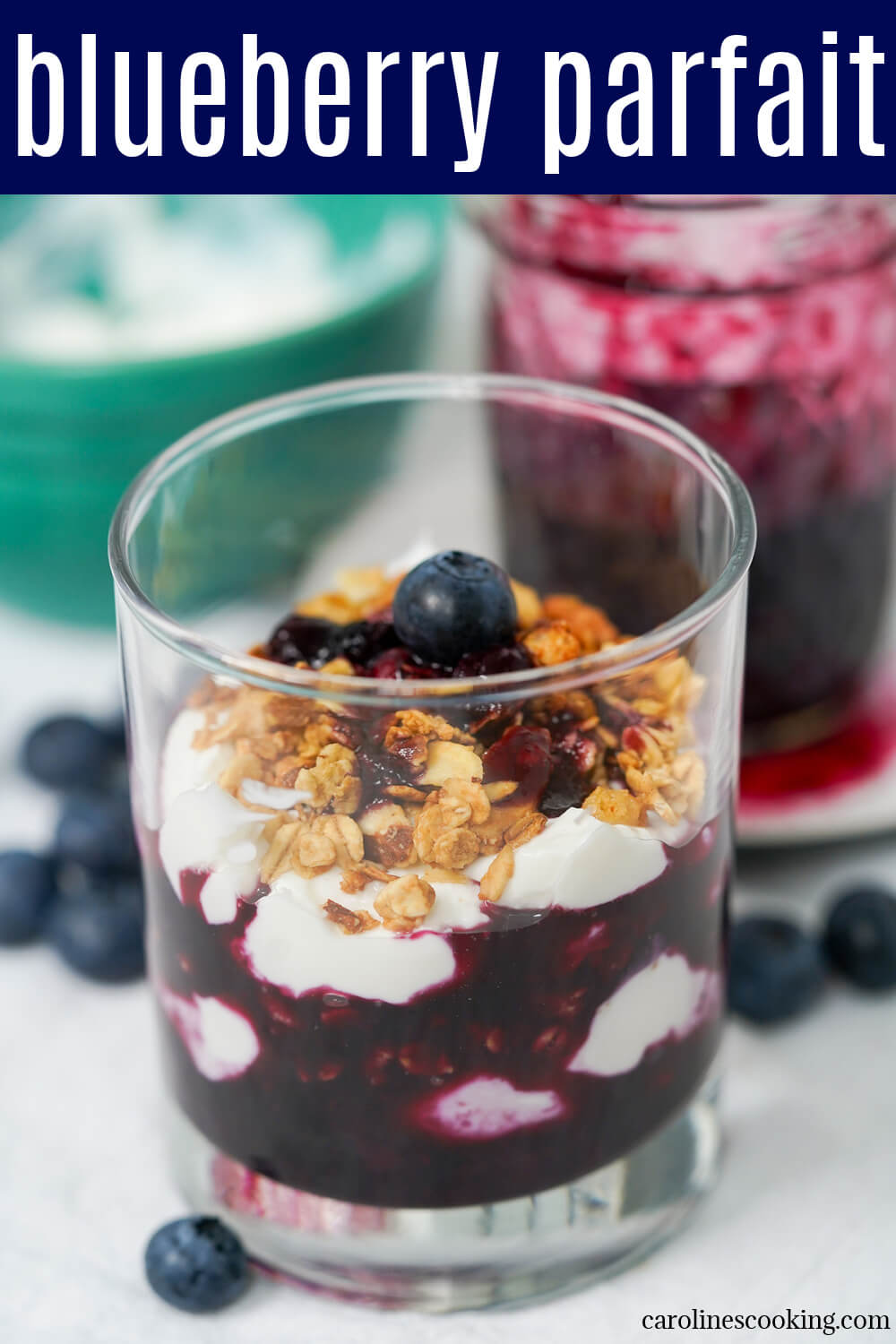 This blueberry parfait is a delicious combination of creamy yogurt, crunchy granola and luscious, fruity blueberry compote. So simple and quick to make, it's great for breakfast or a snack. This blueberry parfait is a delicious combination of creamy yogurt, crunchy granola and luscious, fruity blueberry compote. So simple and quick to make, it's great for breakfast or a snack.