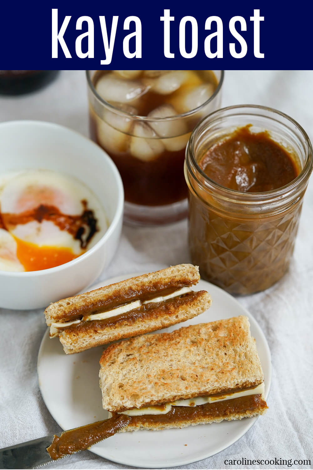 Kaya toast is a a classic Singapore breakfast - the simple combination works so well, especially in the classic set with soft, seasoned eggs and coffee on the side.