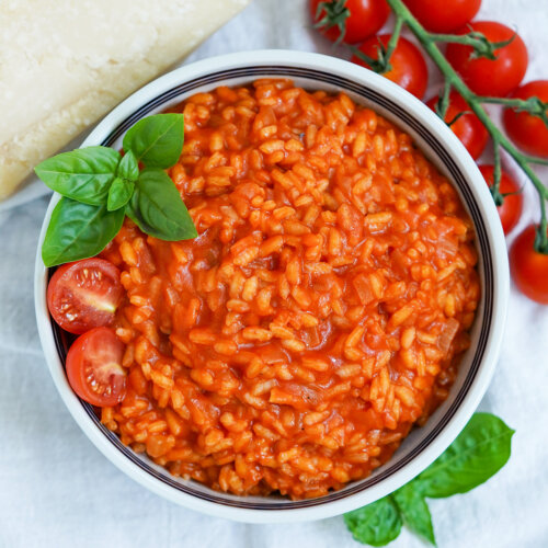 Tomato Risotto Rice Tomato risotto - Caroline's Cooking