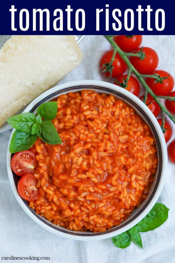 This tomato risotto is comforting, rich, and packed with delicious tomato flavor. Perfect for late summer, or whenever you need a bit more brightness on your plate.