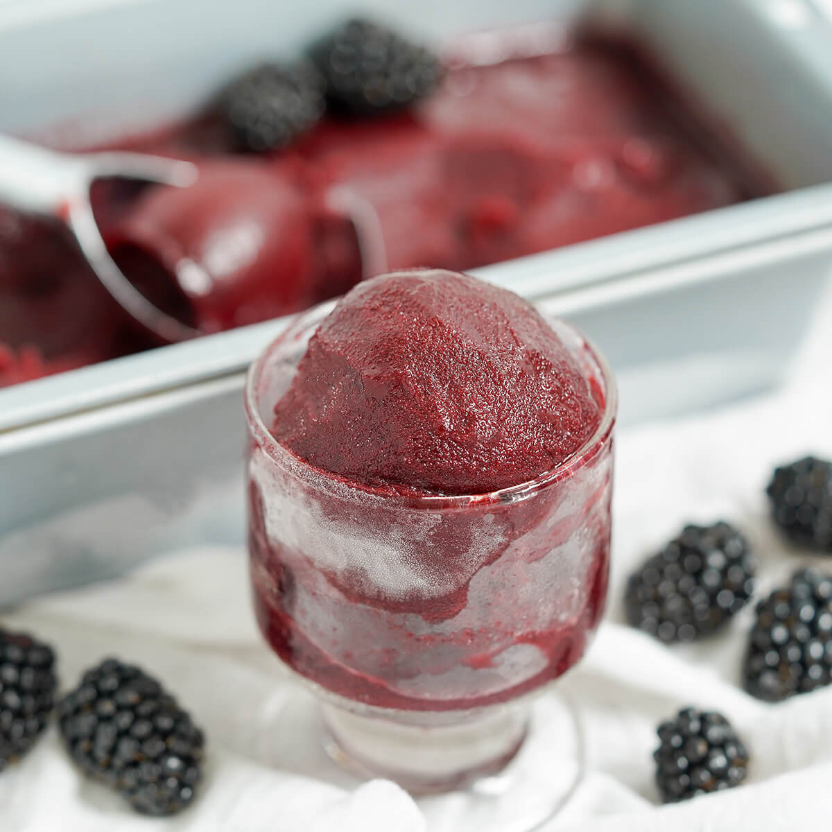 Blackberry sorbet - Caroline's Cooking
