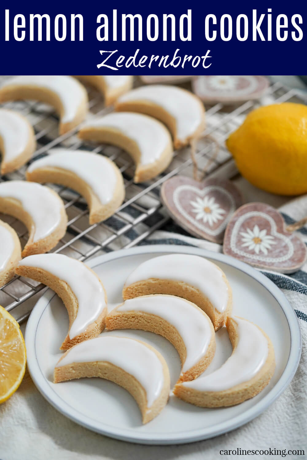 These lemon almond cookies (Zedernbrot) are so easy to make, with delicious light flavors and a wonderful chewy texture. Naturally gluten free, too, and with a bright lemon glaze, they're tasty little bites. These lemon almond cookies (Zedernbrot) are so easy to make, with delicious light flavors and a wonderful chewy texture. Naturally gluten free, too, with a bright lemon glaze, they're tasty little bites.