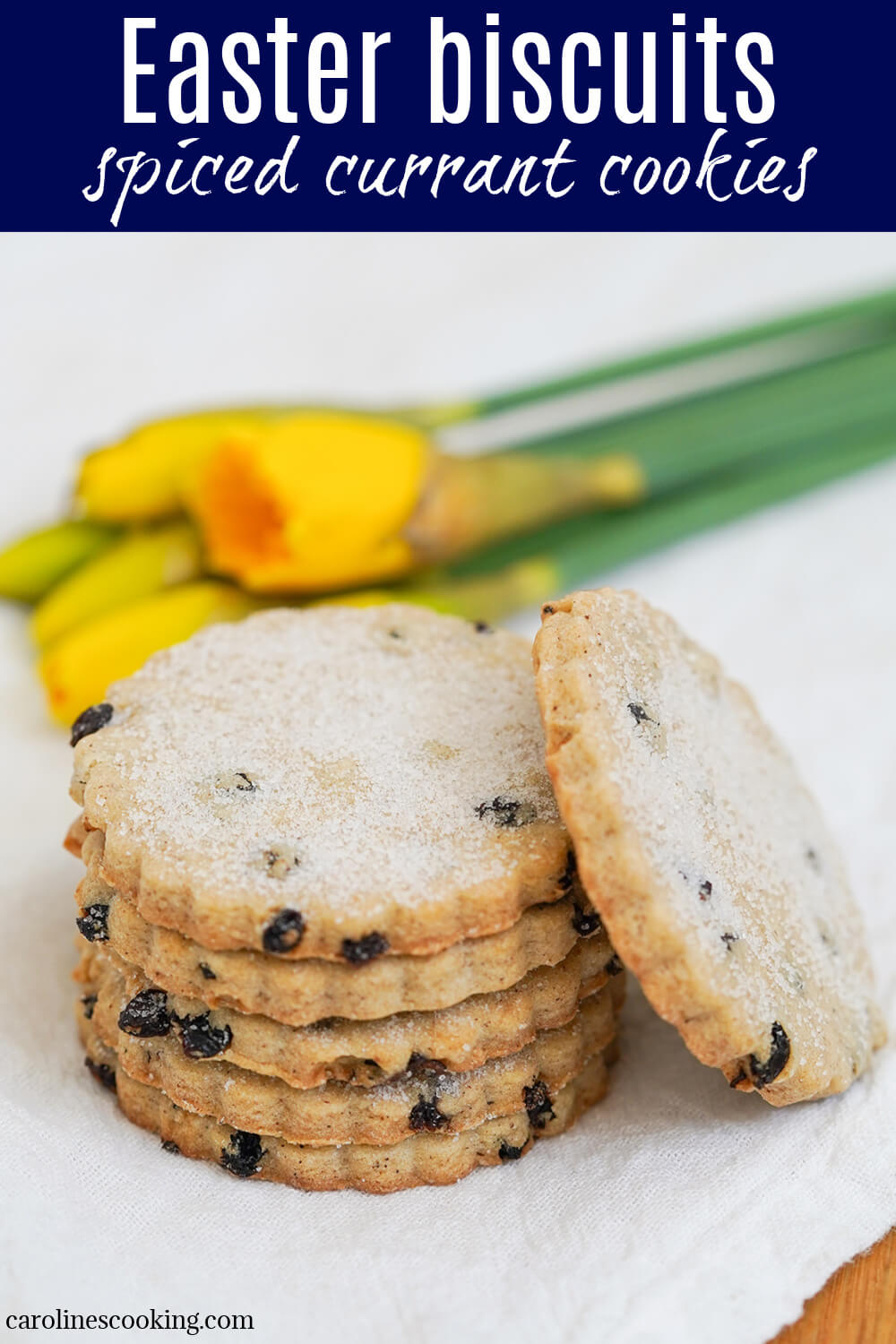 Easter biscuits are a traditional British cookie made with currants and a touch of warm spice. They're easy to make and wonderfully crisp, sweet and tasty.