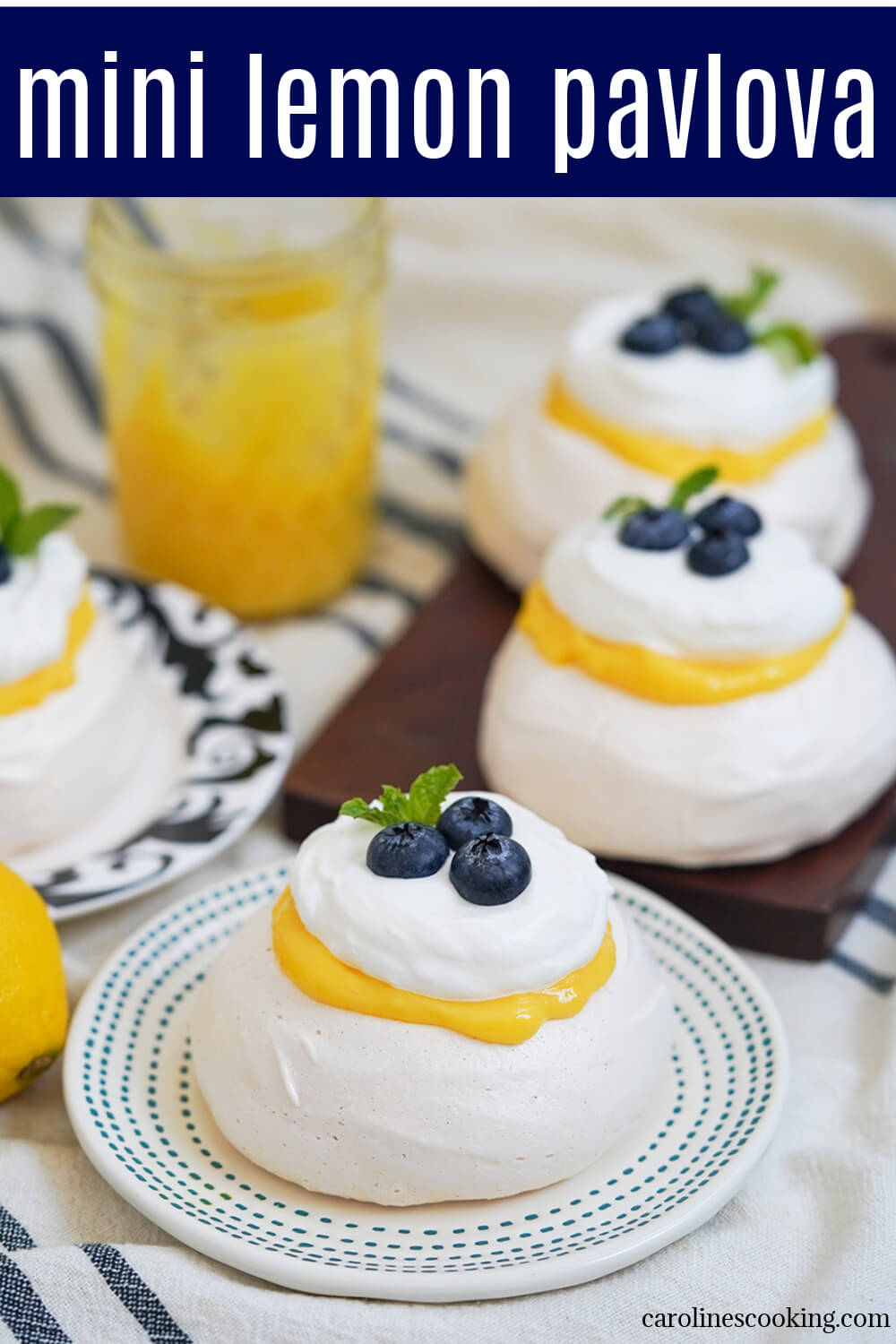 This mini lemon pavlova is a wonderful mix of crisp shell and marshmallow-y filling, sweet and tart flavors. It's easy to make, prepared ahead and ideal for entertaining. Though you'll want to find any excuse.