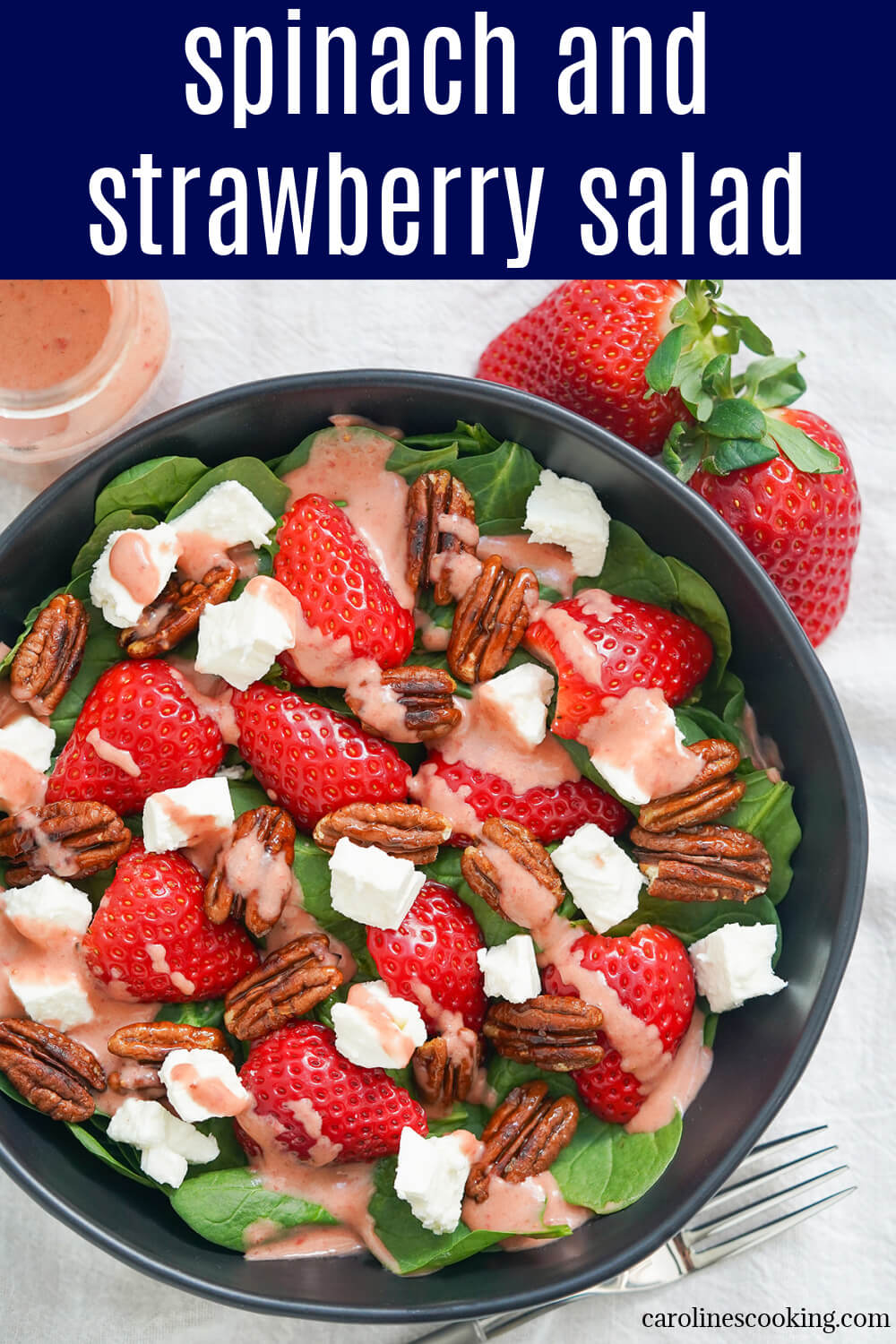 This&nbsp;spinach and strawberry salad is a relatively simple combination of ingredients, but it's full of fresh flavor, texture and color. Easy to make, and easy to adapt, it's versatile and delicious.