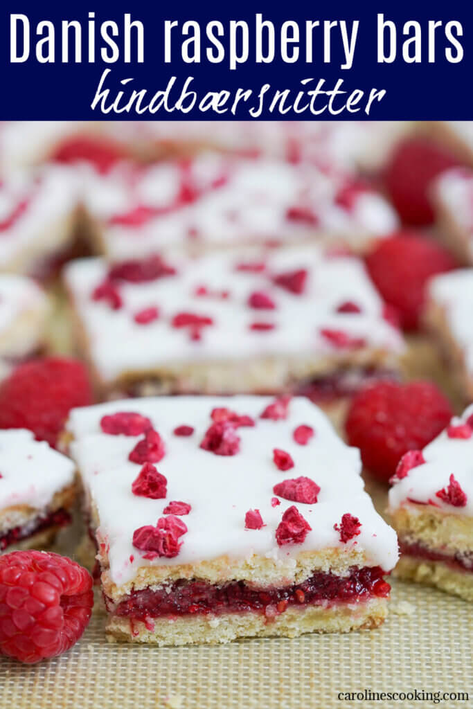 These Danish raspberry bars/slices are a delicious combination of shortbread-like layers sandwiched with raspberry jam, topped with a simple glaze. Similar to pop tarts, but better - they're a tasty treat any excuse!