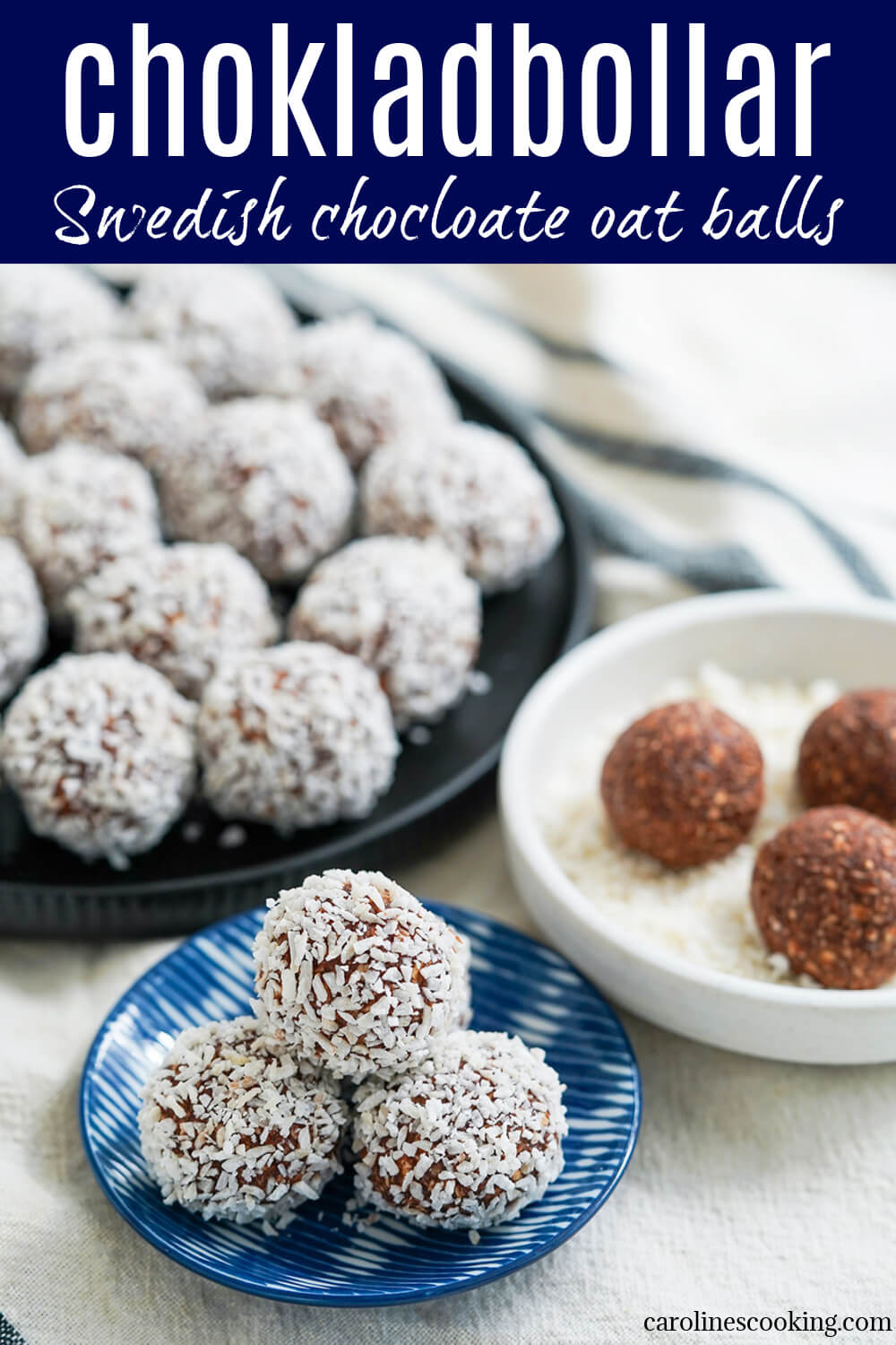 Chokladbollar are super simple and incredibly delicious Swedish chocolate oat balls. Quick to make, with only a handful of ingredients. A firm favorite with all ages.