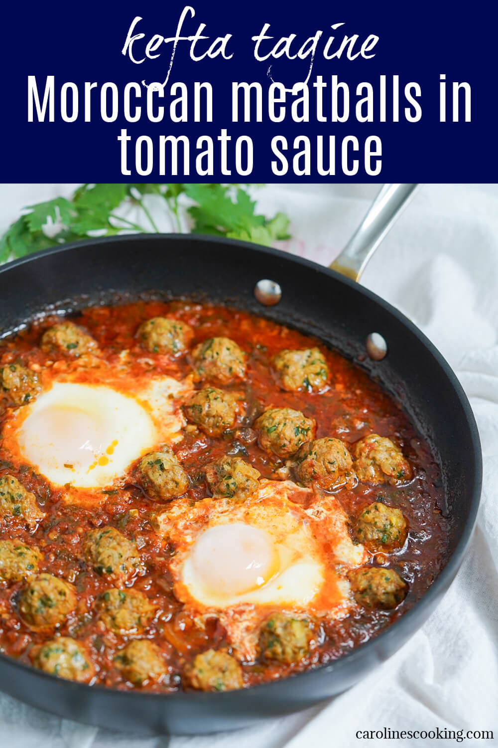 This kefta tagine is a delicious combination of warmly spiced meatballs in a bright tomato sauce. It's comforting yet not heavy and packed with fantastic flavors, perfect to enjoy any excuse.